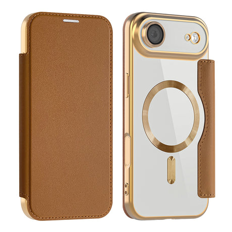 Husa de protectie Techsuit SmartMag Book compatibil cu iPhone 17 Air, Maro