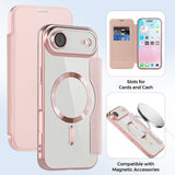 Husa de protectie Techsuit SmartMag Book compatibil cu iPhone 17 Air, Roz