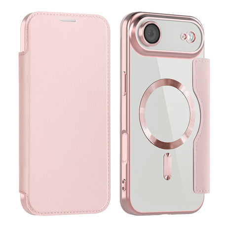 Husa de protectie Techsuit SmartMag Book compatibil cu iPhone 17 Air, Roz