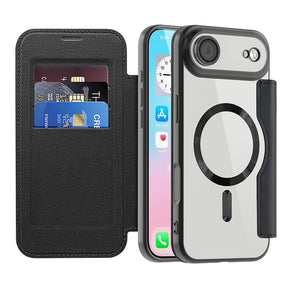 Husa de protectie Techsuit SmartMag Book compatibil cu iPhone 17 Air, Negru