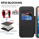 Husa de protectie Techsuit SmartMag Book compatibil cu iPhone 17 Pro Max, Albastru Deschis