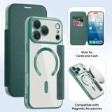 Husa de protectie Techsuit SmartMag Book compatibil cu iPhone 17 Pro Max, Verde