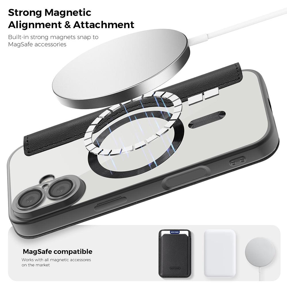 Husa de protectie Techsuit SmartMag Book compatibil cu iPhone 17 Pro Max, Maro