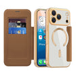 Husa de protectie Techsuit SmartMag Book compatibil cu iPhone 17 Pro Max, Maro