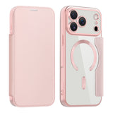Husa de protectie Techsuit SmartMag Book compatibil cu iPhone 17 Pro Max, Roz