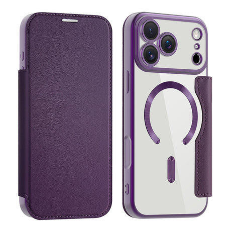 Husa de protectie Techsuit SmartMag Book compatibil cu iPhone 17 Pro, Mov