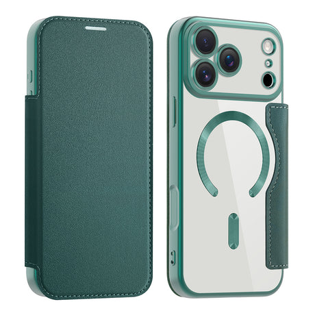 Husa de protectie Techsuit SmartMag Book compatibil cu iPhone 17 Pro, Verde
