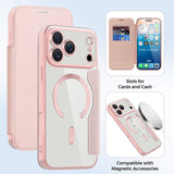 Husa de protectie Techsuit SmartMag Book compatibil cu iPhone 17 Pro, Roz