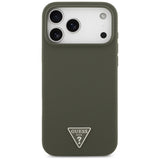 Husa de protectie Guess Silicone Triangle Logo MagSafe (GUHMP17XSCTRLMA) compatibil cu iPhone 17 Pro Max, Kaki