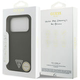 Husa de protectie Guess Silicone Triangle Logo MagSafe (GUHMP17LSCTRLMA) compatibil cu iPhone 17 Pro, Kaki
