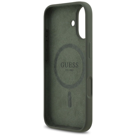 Husa de protectie Guess Silicone Triangle Logo MagSafe (GUHMP17SSCTRLMA) compatibil cu iPhone 17, Kaki