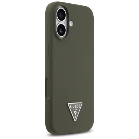 Husa de protectie Guess Silicone Triangle Logo MagSafe (GUHMP17SSCTRLMA) compatibil cu iPhone 17, Kaki