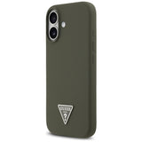 Husa de protectie Guess Silicone Triangle Logo MagSafe (GUHMP17SSCTRLMA) compatibil cu iPhone 17, Kaki