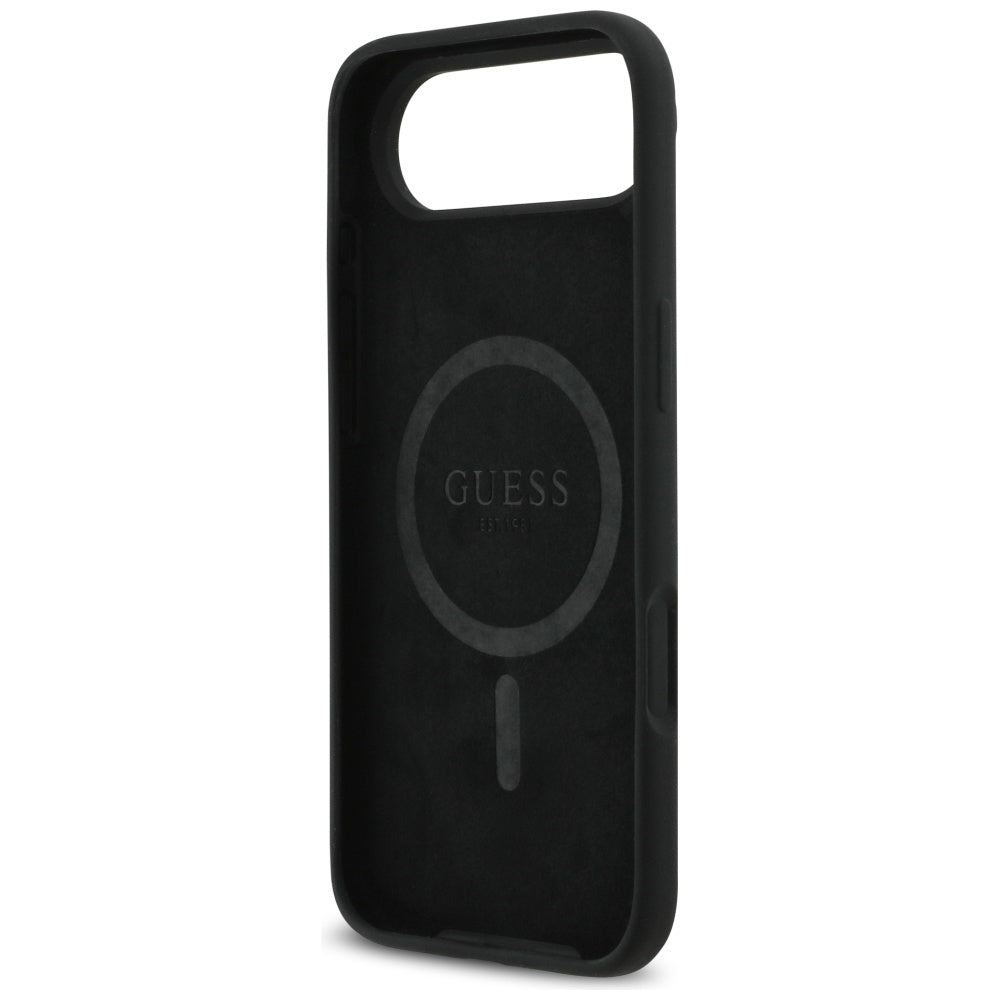 Husa de protectie Guess Silicone Triangle Logo MagSafe (GUHMP17MSCTRLMK) compatibil cu iPhone 17 Air, Negru