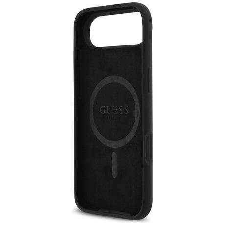 Husa de protectie Guess Silicone Triangle Logo MagSafe (GUHMP17MSCTRLMK) compatibil cu iPhone 17 Air, Negru