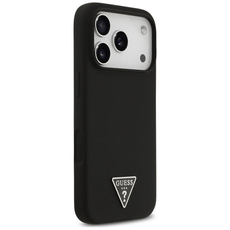 Husa de protectie Guess Silicone Triangle Logo MagSafe (GUHMP17XSCTRLMK) compatibil cu iPhone 17 Pro Max, Negru
