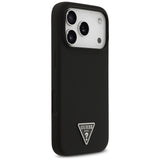 Husa de protectie Guess Silicone Triangle Logo MagSafe (GUHMP17LSCTRLMK) compatibil cu iPhone 17 Pro, Negru