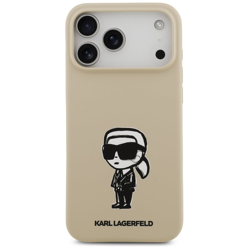 Husa de protectie Karl Lagerfeld compatibil cu iPhone 17 Pro Max, Bej