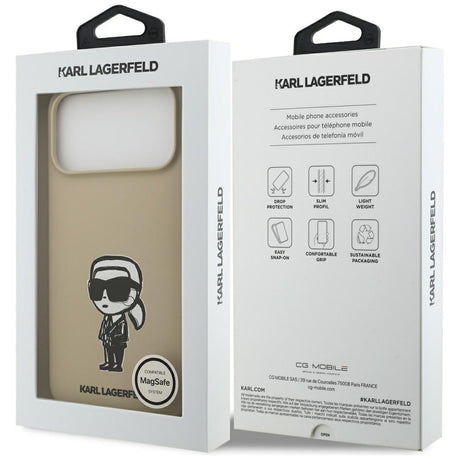 Husa de protectie Karl Lagerfeld compatibil cu iPhone 17 Pro Max, Bej