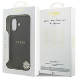 Husa de protectie Guess Grained Gold Ring MagSafe (GUHMP17SPGHSMMK) compatibil cu iPhone 17, Negru