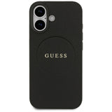 Husa de protectie Guess Grained Gold Ring MagSafe (GUHMP17SPGHSMMK) compatibil cu iPhone 17, Negru