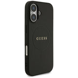 Husa de protectie Guess Grained Gold Ring MagSafe (GUHMP17SPGHSMMK) compatibil cu iPhone 17, Negru