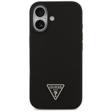 Husa de protectie Guess Silicone Triangle Logo MagSafe (GUHMP17SSCTRLMK) compatibil cu iPhone 17, Negru