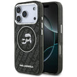 Husa de protectie Karl Lagerfeld Glitter MagSafe (KLHMP17LHMKBKCHOK) compatibil cu iPhone 17 Pro, Negru Karl&Choupette Head