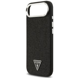 Husa de protectie Guess Glitter Triangle Logo MagSafe (GUHMP17MPFGTSCMK) compatibil cu iPhone 17 Air, Negru