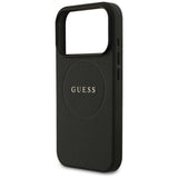 Husa de protectie Guess Grained Gold Ring MagSafe (GUHMP17LPGHSMMK) compatibil cu iPhone 17 Pro, Negru