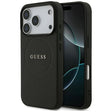 Husa de protectie Guess Grained Gold Ring MagSafe (GUHMP17LPGHSMMK) compatibil cu iPhone 17 Pro, Negru