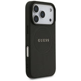 Husa de protectie Guess Grained Gold Ring MagSafe (GUHMP17XPGHSMMK) compatibil cu iPhone 17 Pro Max, Negru
