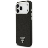 Husa de protectie Guess Glitter Triangle Logo MagSafe (GUHMP17XPFGTSCMK) compatibil cu iPhone 17 Pro Max, Negru