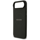 Husa de protectie Guess Grained Gold Ring MagSafe (GUHMP17MPGHSMMK) compatibil cu iPhone 17 Air, Negru
