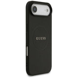 Husa de protectie Guess Grained Gold Ring MagSafe (GUHMP17MPGHSMMK) compatibil cu iPhone 17 Air, Negru