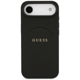 Husa de protectie Guess Grained Gold Ring MagSafe (GUHMP17MPGHSMMK) compatibil cu iPhone 17 Air, Negru
