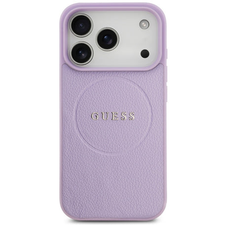Husa de protectie Guess Grained Gold Ring MagSafe (GUHMP17LPGHSMMU) compatibil cu iPhone 17 Pro, Mov