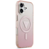 Husa de protectie Guess IML Gradient Triangle Logo MagSafe (GUHMP17SHGTMLCGP) compatibil cu iPhone 17, Roz