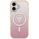 Husa de protectie Guess IML Gradient Triangle Logo MagSafe (GUHMP17SHGTMLCGP) compatibil cu iPhone 17, Roz