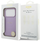 Husa de protectie Guess Grained Gold Ring MagSafe (GUHMP17XPGHSMMU) compatibil cu iPhone 17 Pro Max, Mov