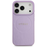 Husa de protectie Guess Grained Gold Ring MagSafe (GUHMP17XPGHSMMU) compatibil cu iPhone 17 Pro Max, Mov