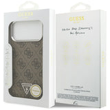 Husa de protectie Guess Hardcase 4G Triangle Logo MagSafe (GUHMP17XP4TSRCMW) compatibil cu iPhone 17 Pro Max, Maro