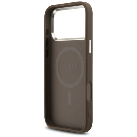 Husa de protectie Guess Hardcase 4G Triangle Logo MagSafe (GUHMP17XP4TSRCMW) compatibil cu iPhone 17 Pro Max, Maro