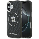 Husa de protectie Karl Lagerfeld IML MagSafe compatibil cu iPhone 17, Negru