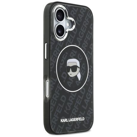 Husa de protectie Karl Lagerfeld IML MagSafe compatibil cu iPhone 17, Negru