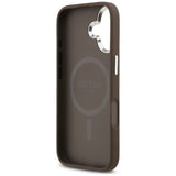 Husa de protectie Guess Hardcase 4G Triangle Logo MagSafe (GUHMP17SP4TSRCMW) compatibil cu iPhone 17, Maro
