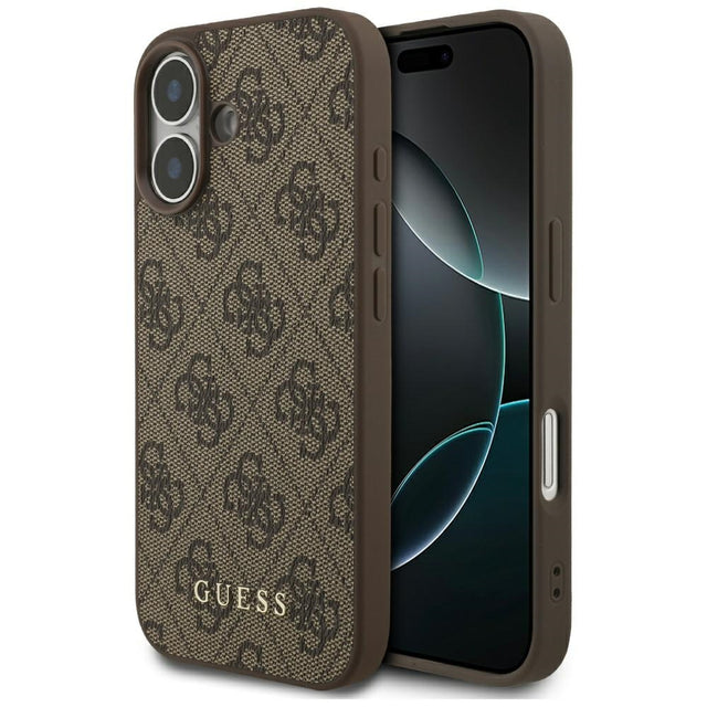 Husa de protectie Guess Hardcase 4G Classic (GUHCP17SG4GFBR) compatibil cu iPhone 17, Maro