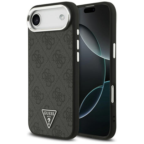 Husa de protectie Guess Hardcase 4G Triangle Logo MagSafe (GUHMP17MP4TSRCMK) compatibil cu iPhone 17 Air, Negru