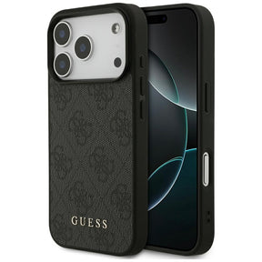 Husa de protectie Guess Hardcase 4G Classic (GUHCP17LG4GFGR) compatibil cu iPhone 17 Pro, Negru