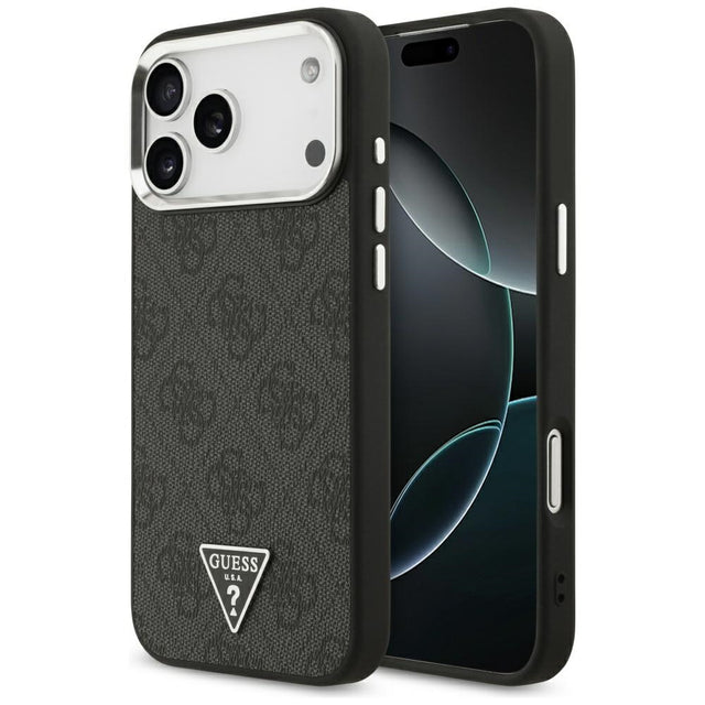 Husa de protectie Guess Hardcase 4G Triangle Logo MagSafe (GUHMP17XP4TSRCMK) compatibil cu iPhone 17 Pro Max, Negru